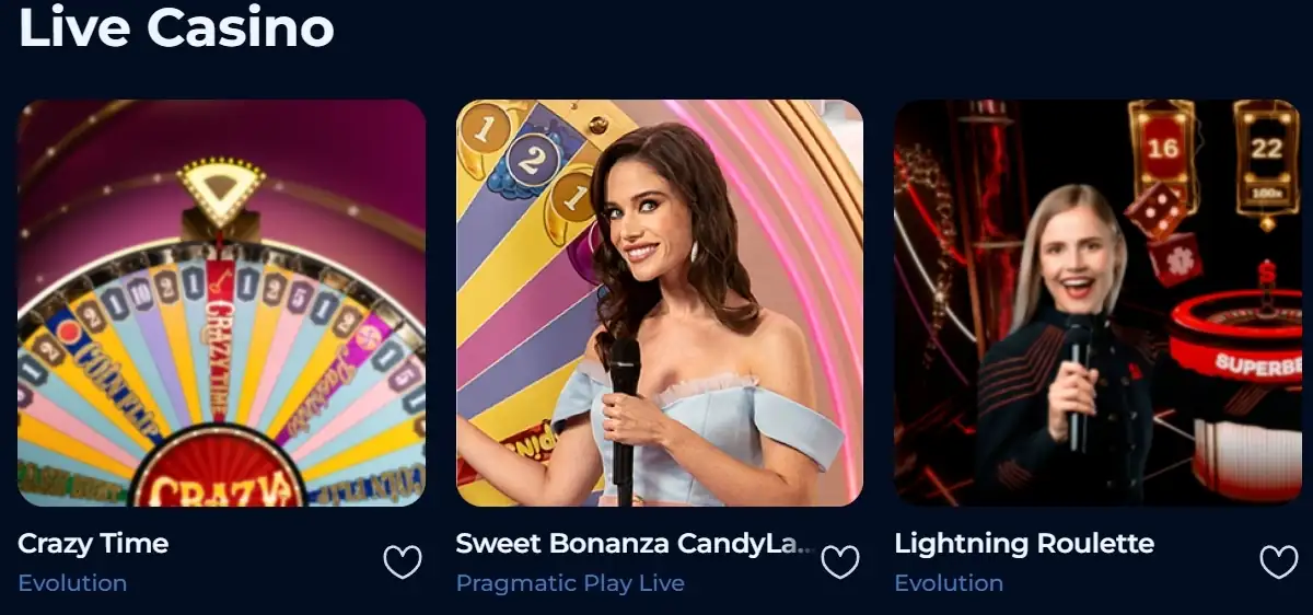 Live Casino BillionaireSpin - Crazy Time game show con presentatore dal vivo